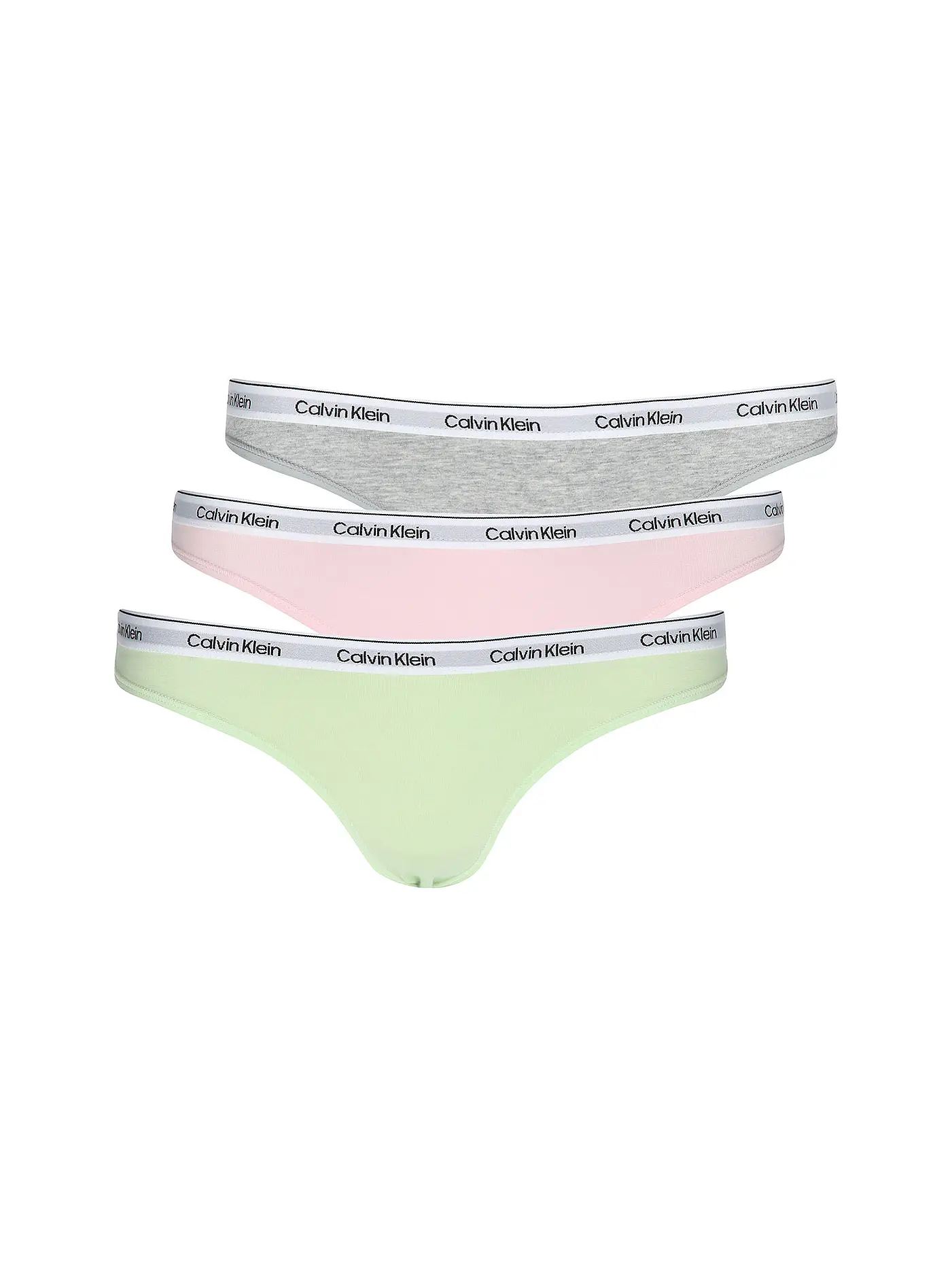 CALVIN KLEIN | String 3er Pack multi | hellgrün
